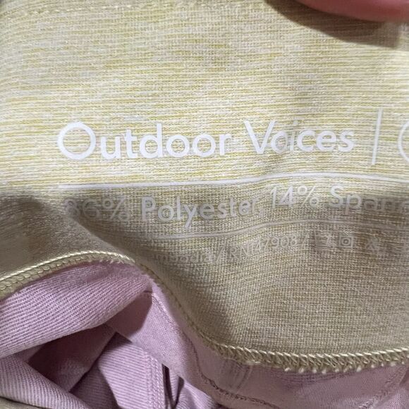 Outdoor voices pink purple yellow colorblock Dipped 7/8 Legging size small - Picture 9 of 12